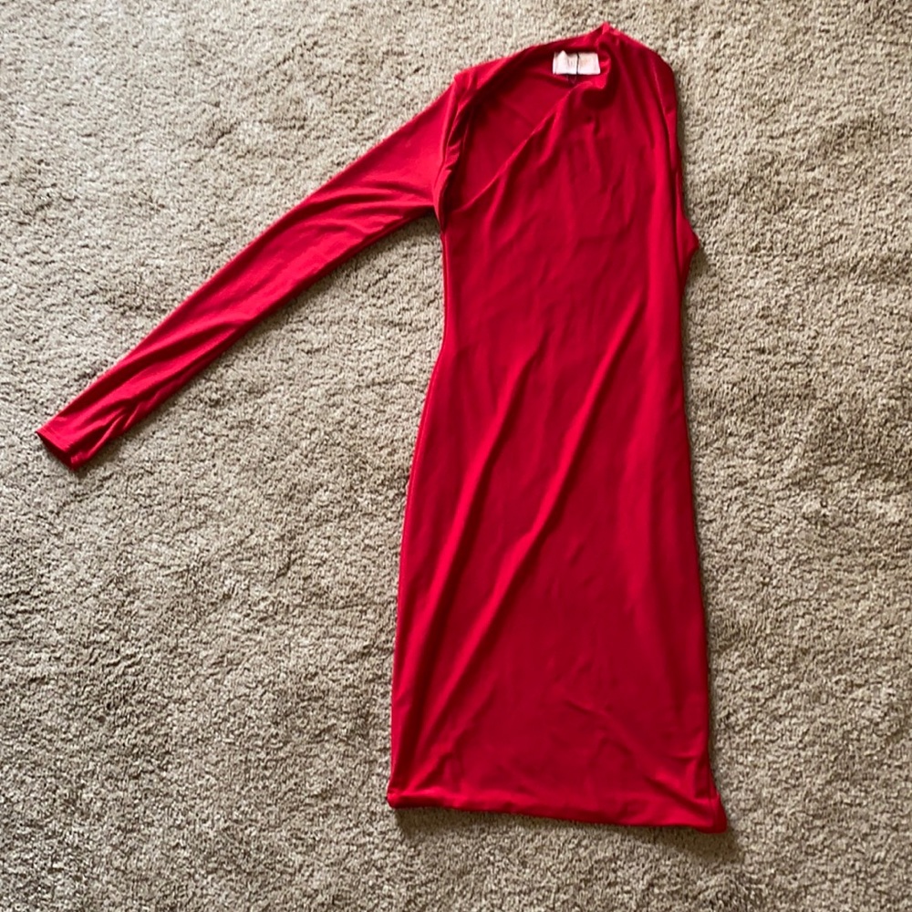 Women’s Red One-Shoulder Mini Dress